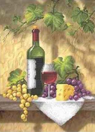 Схема для вышивки бисером " Натюрморт с бокалом красного вина ...