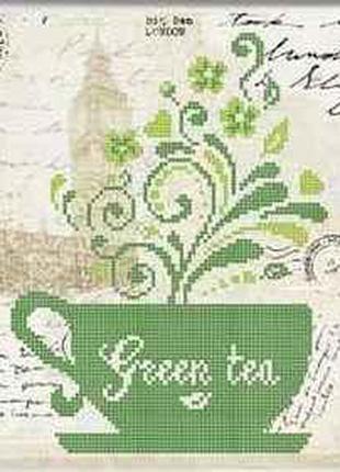 Схема для вишивки бісером " Зелений чай " часткова викладка, з...