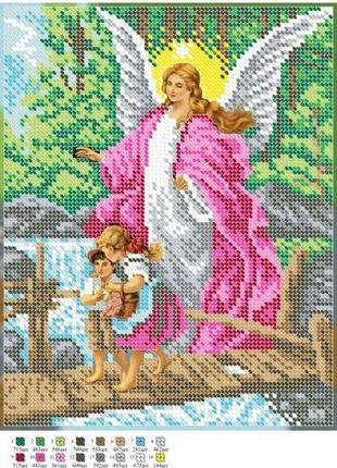 Схема для вышивки бисером "Ангел-Хранитель и дети " частичная ...