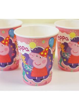 Стаканы для детского Дня Рождения " Свинка Пеппа"