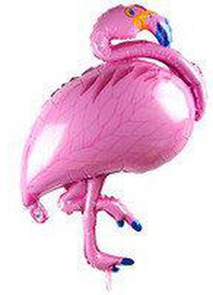 Шар фольгированный розовый фигура " Фламинго " 105см.*51см.