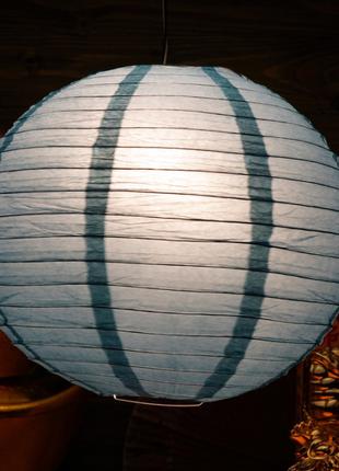 Фонарь бумажный шар темно-синий (d = 35 см)