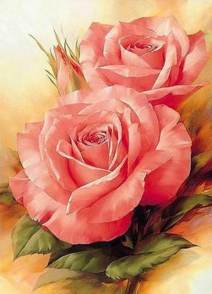Алмазная вышивка " Чайная Роза "роза,пары роз,полная выкладка,...