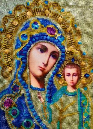 Набор алмазной вышивки Икона Богородица Казанская полная выкла...