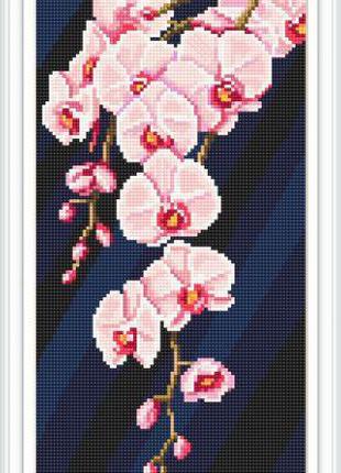 Алмазная вышивка " Розовая орхидея "натюрморт, цветы, панно по...