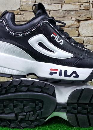 Жіночі шкіряні кросівки FILA Disruptor II "White/"black