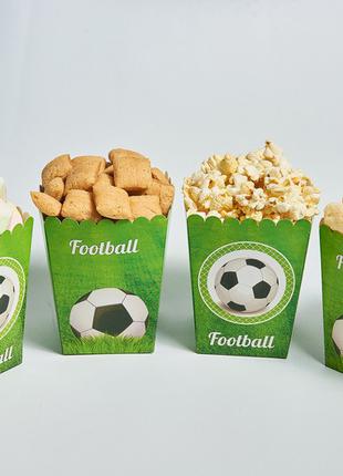 Коробка для попкорна , сладостей в стиле " Футбол " .