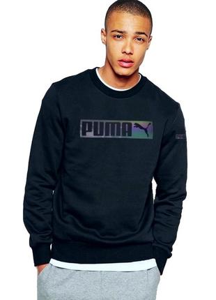 Мужской зимний свитшот PUMA EVOSTRIPE Crew Fleece