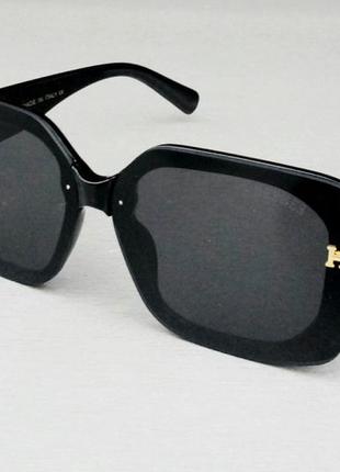 Hermes стильные женские солнцезащитные очки чёрные