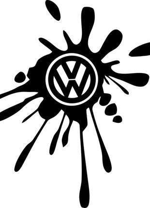 Виниловая наклейка на автомобиль - Клякса Volkswagen
