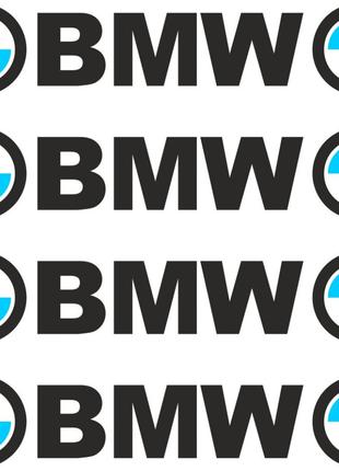 Набор виниловых наклеек на ручки авто - BMW (4 шт.)