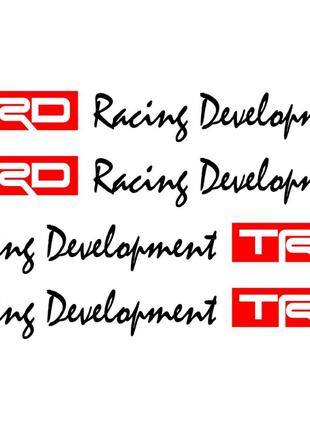 Набор виниловых наклеек на ручки авто - Racing Development TRD...