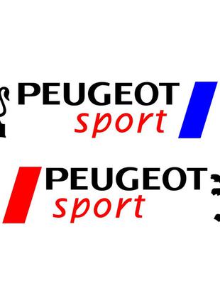 Набор виниловых наклеек на автомобиль - Peugeot sport v2 (2шт)