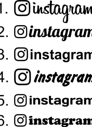 Виниловая наклейка - Instagram, Инстаграмм