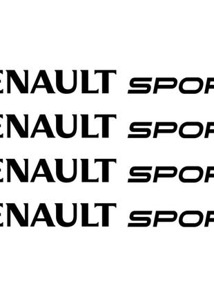 Набор виниловых наклеек на ручки авто - Renault Sport (4 шт.)