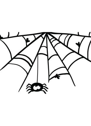 Виниловая наклейка - Паутина с пауком