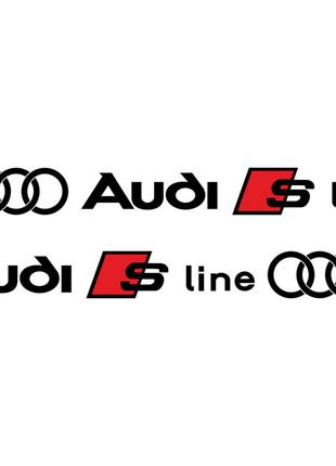 Набор виниловых наклеек на автомобиль - Audi S Line (2 шт.)