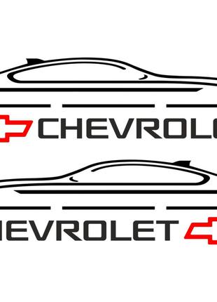 Набор наклеек на зеркала авто - Chevrolet (2шт)