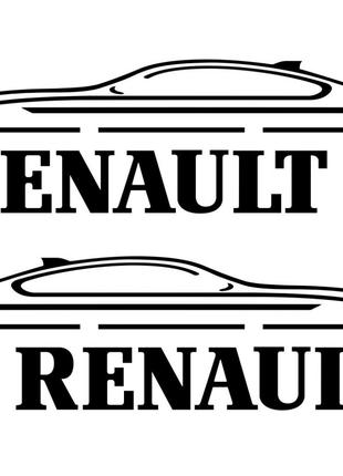 Набір наклейок на дзеркала авто - Renault (2шт)