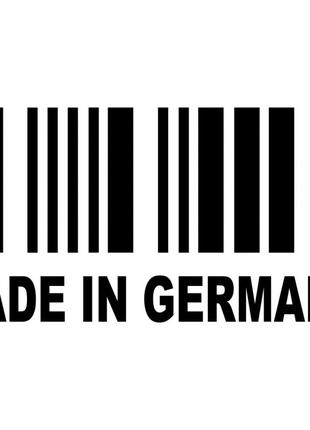 Виниловая наклейка на автомобиль - Made in Germany (Штрихкод)