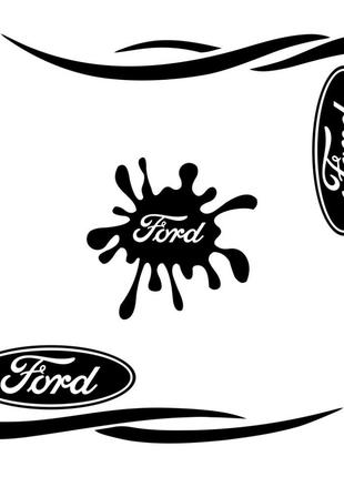 Набор наклеек на автомобиль - Уголки на боковые стекла Ford Tr...