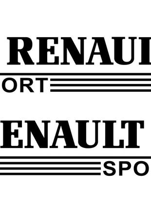 Набор наклеек на зеркала авто - Renault Sport (2шт)