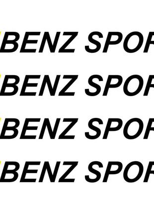 Набор виниловых наклеек на ручки авто - Benz Sport (4 шт.)