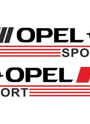Набор наклеек на зеркала авто - Opel Sport (2шт)