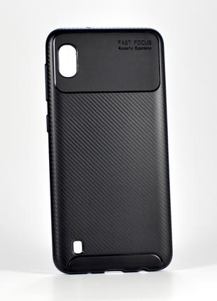 Защитный чехол на Samsung A10 (A105F) карбон черный