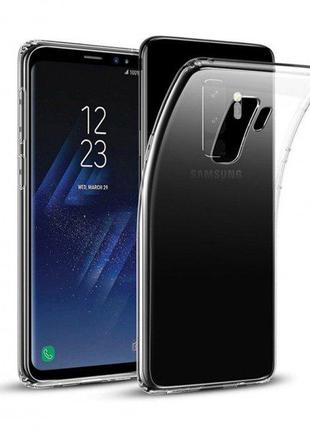 Прозрачный силиконовый чехол на Samsung Galaxy S9 Plus