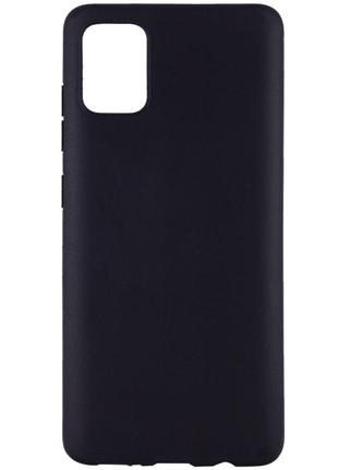 Матовый тонкий черный чехол на Samsung A51
