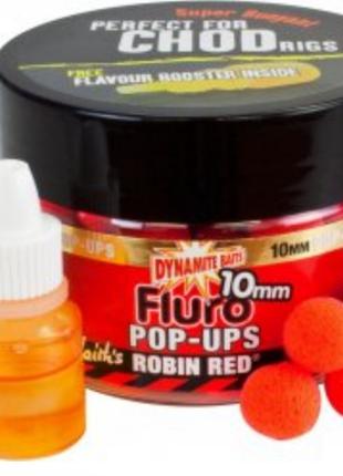 Бойлы Dynamite Baits Fluro Pop-Ups & Dumbells Robin Red 10мм (...