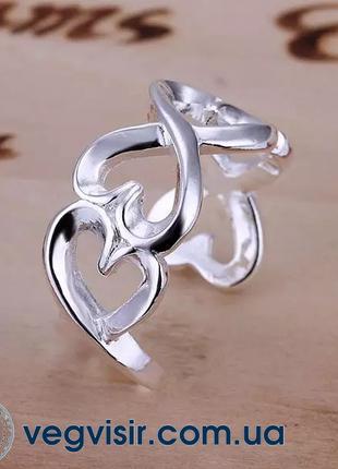 Шикарное женское кольцо в форме сердца с сердцем регулируемое ...
