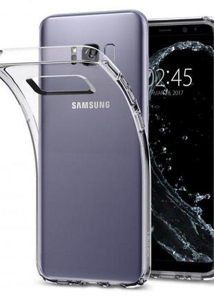 Прозрачный силиконовый чехол на Samsung Galaxy S8
