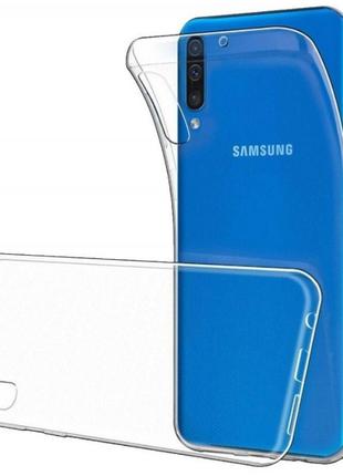 Прозрачный силиконовый чехол на для Samsung A50