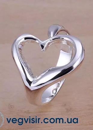 Шикарное женское кольцо в форме сердца с сердцем регулируемое ...