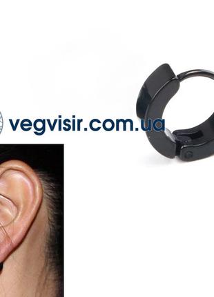 Модные мужские черные серьги на одно ухо в стиле панк из нержа...