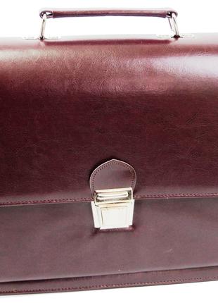 Женская деловая сумка, портфель из эко кожи Amo SST09 бордовый
