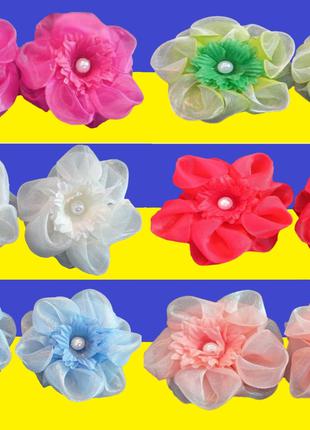 Набор Бантов на резинке детские 6 цветов
