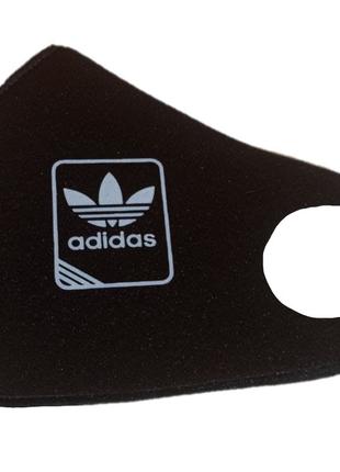 Маска пита многоразовая защитная черная Adidas (Адидас)