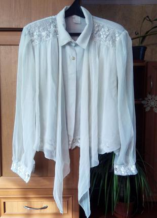 Шелковая белая блуза