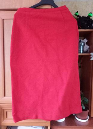Красная теплая юбка