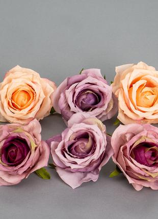 Бутоны искусственных роз без стебля 5х7 см (разные цвета) иску...
