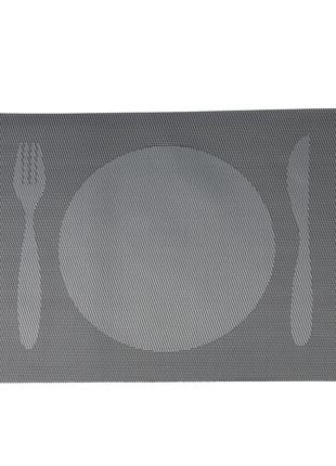 Сервировочные кухонные коврики "Завтрак" серый цвет 46х31см (П...