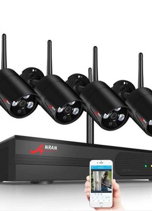 Комплект WiFi видеонаблюдения Anran 4сh (AR-K04W13-03NB)