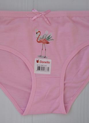 Трусики для девочек Donella хлопок фламинго розовый 6\8 рост 1...