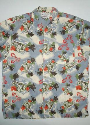 Рубашка  гавайская columbia cotton гавайка (l-xl)