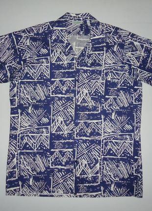 Рубашка  гавайская greenwoods cotton гавайка (l)