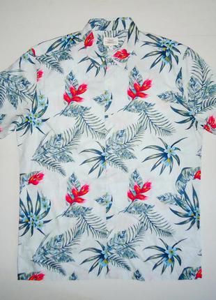 Гавайська сорочка next regular fit cotton гавайка (m)