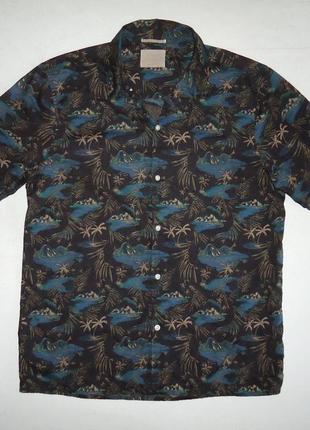 Рубашка  гавайская primark india cotton гавайка (l)